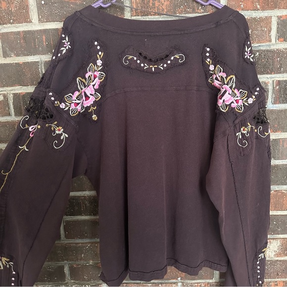 Free People Chocolate Brown We The Free Lilith Tee - Picture 5 of 9